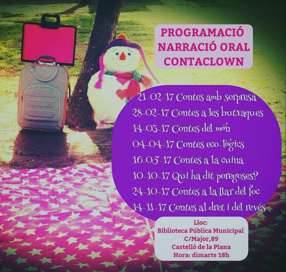 Actividades para niños en Castellón. Animación lectora bibliotecas