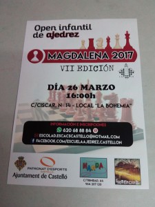 Actividades para niños en Castellón. Open ajedrez