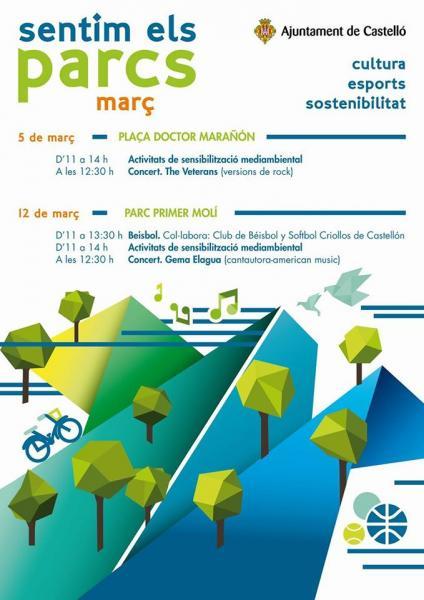 Actividades para niños en Castellón. Sentim els Parcs. Marzo