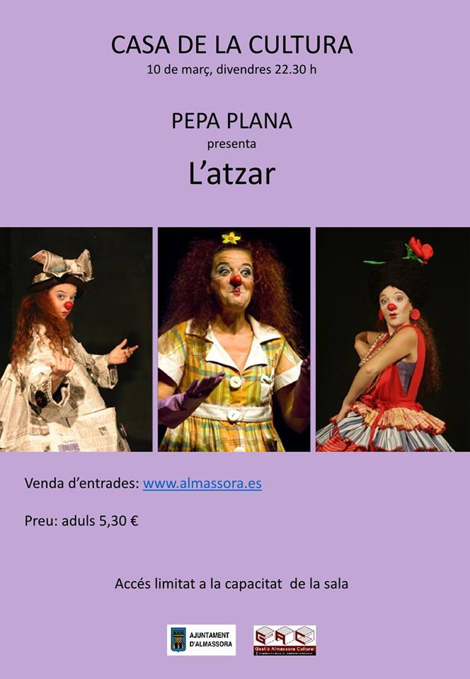 Actividades para niños en Castellón. Teatro familiar L'Atzar