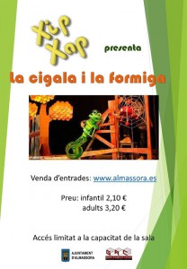 Actividades para niños en Castellón. Teatro familiar La Cigala y la Hormiga